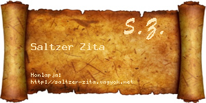 Saltzer Zita névjegykártya